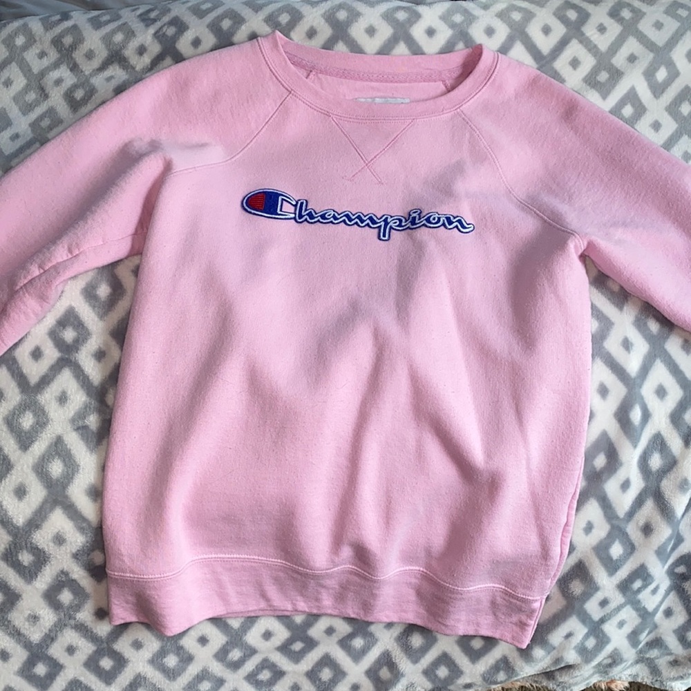 Womens light pink champion sweatshirt